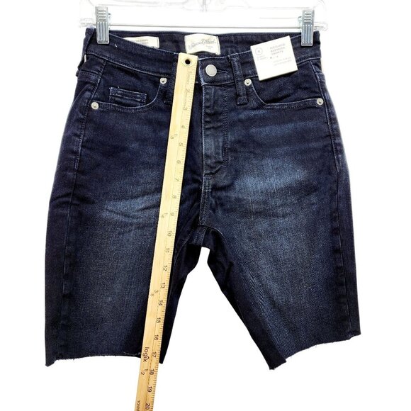 High-Rise Bermuda Denim Shorts Universal Thread Slim Leg Smooths  Size 0/25 - Picture 8 of 11